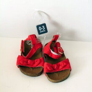 Baby B'Gosh Size 0-3M Red Sandals  New